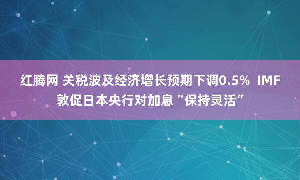 红腾网 关税波及经济增长预期下调0.5%  IMF敦促日本央行对加息“保持灵活”